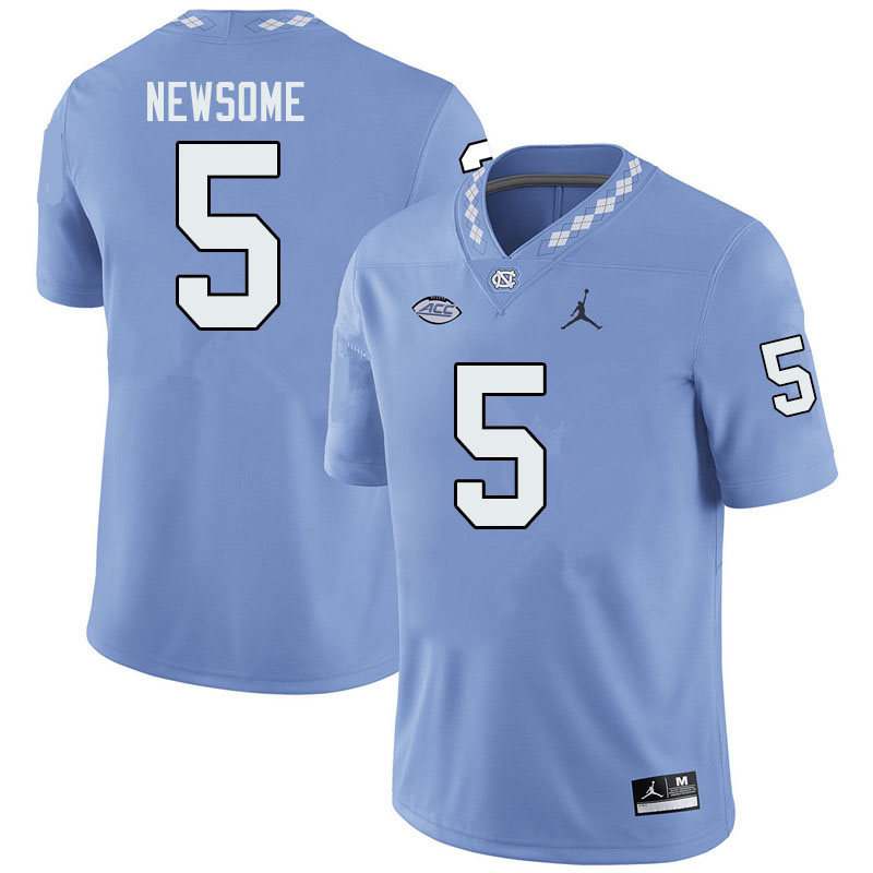 Jordan Brand Men #5 Dazz Newsome North Carolina Tar Heels College Football Jerseys Sale-Blue